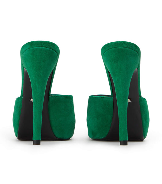 Green Tony Bianco Love Jade Suede 12cm Stiletto Heels | ZAIIZ44817