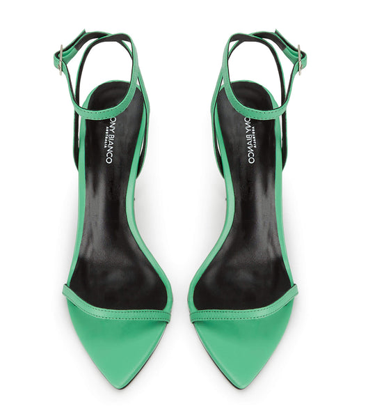 Green Tony Bianco Myra Acid Green 10.5cm Bling Heels | YZAGT45517