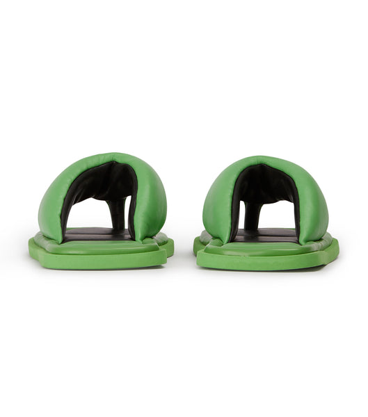 Green Tony Bianco Nikki Acid Green Slides | QZAUV17178