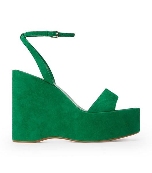 Green Tony Bianco Vesna Jade Suede 13cm Platform Shoes | ZAEGJ54192