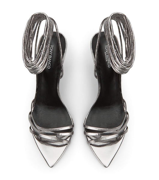 Grey Tony Bianco Mavis Gunmetal Glimmer 10.5cm Stiletto Heels | UZAND50468