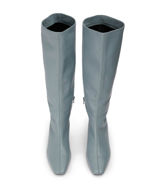 Grey Tony Bianco Vixon Steel Nappa 5cm Heeled Boots | QZAWA39288