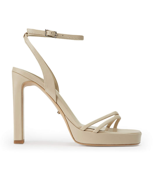 Light Yellow Tony Bianco Dandy Vanilla Capretto 11.5cm Strappy Heels | TZAWZ41318