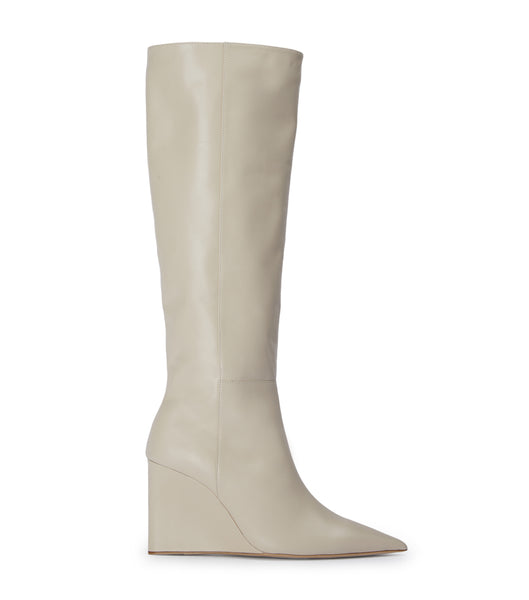 Light Yellow Tony Bianco Drake Vanilla Capretto 9.5cm Heeled Boots | FZAHY18508