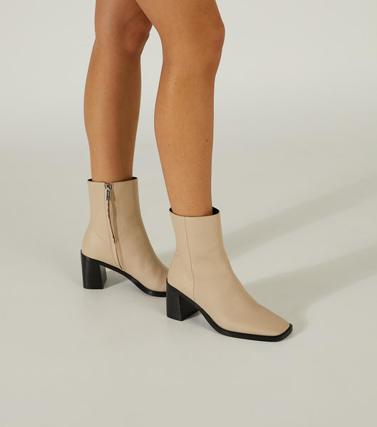 Light Yellow Tony Bianco Dream Vanilla Venice 7.5cm Ankle Boots | AZAWC57880