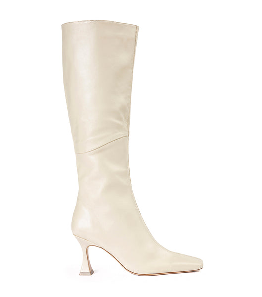 Light Yellow Tony Bianco Fantasy Vanilla Nappa 8cm Mid Calf Boots | AZAWC61319