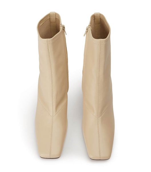 Light Yellow Tony Bianco Fomo Vanilla Nappa 8cm Stiletto Boots | ZAICD69344