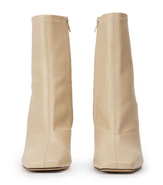 Light Yellow Tony Bianco Fomo Vanilla Nappa 8cm Heeled Boots | ZAICD91853