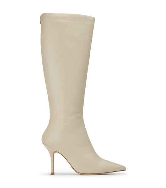 Light Yellow Tony Bianco Kortez Vanilla Nappa 9.5cm Heeled Boots | DZAVO25605