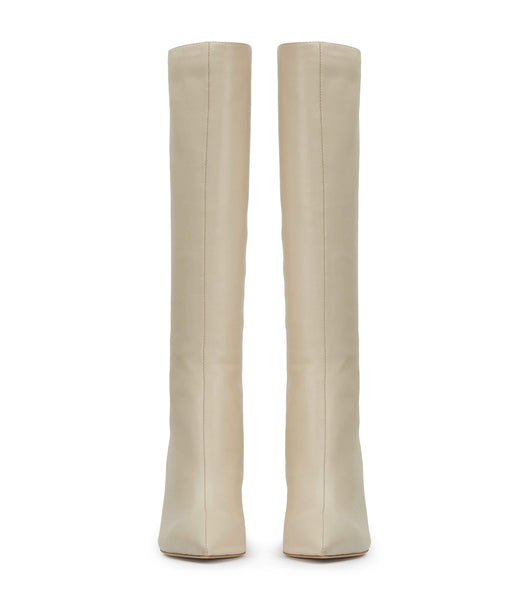 Light Yellow Tony Bianco Kortez Vanilla Nappa 9.5cm Knee High Boots | ZAXMI96821