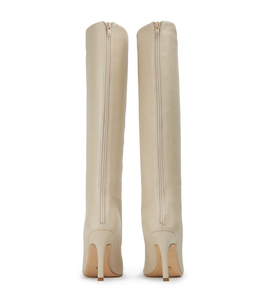 Light Yellow Tony Bianco Kortez Vanilla Nappa 9.5cm Knee High Boots | ZAXMI96821