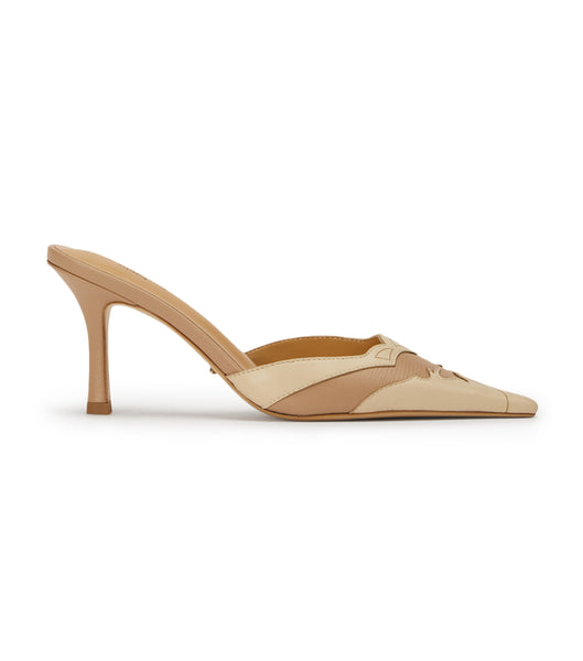 Light Yellow Tony Bianco Shuga Skin/Vanilla 8cm Low Heels | ZANEJ71928