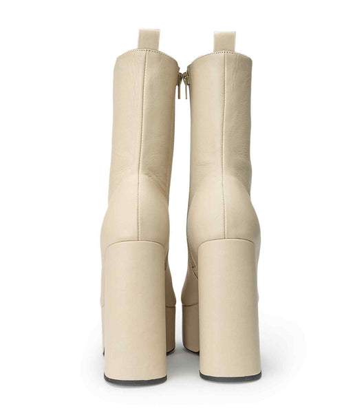 Light Yellow Tony Bianco Tyra Vanilla Venice 12cm Ankle Boots | EZAHC33665