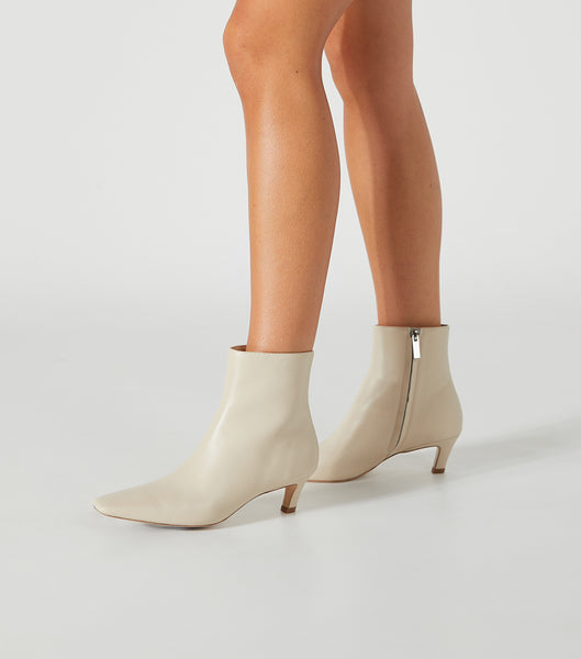 Light Yellow Tony Bianco Vicci Vanilla Nappa 5cm Ankle Boots | MZAHR95904