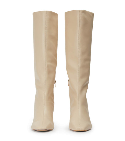 Light Yellow Tony Bianco Vixon Vanilla Nappa 5cm Mid Calf Boots | SZANY86849