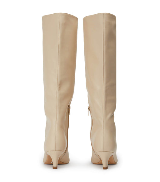 Light Yellow Tony Bianco Vixon Vanilla Nappa 5cm Knee High Boots | ZAJKU59565