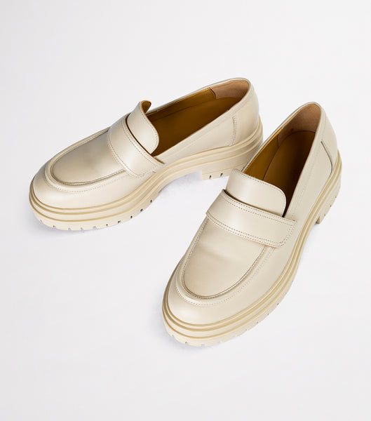 Light Yellow Tony Bianco Wiz Vanilla Capretto 4.5cm Loafers | XZAGW30959