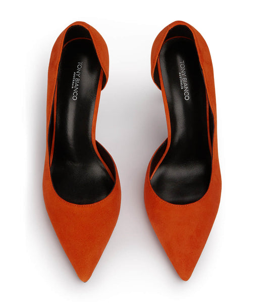 Orange Tony Bianco Alyx Aperol Suede 10.5cm Event Heels | FZAHY71797