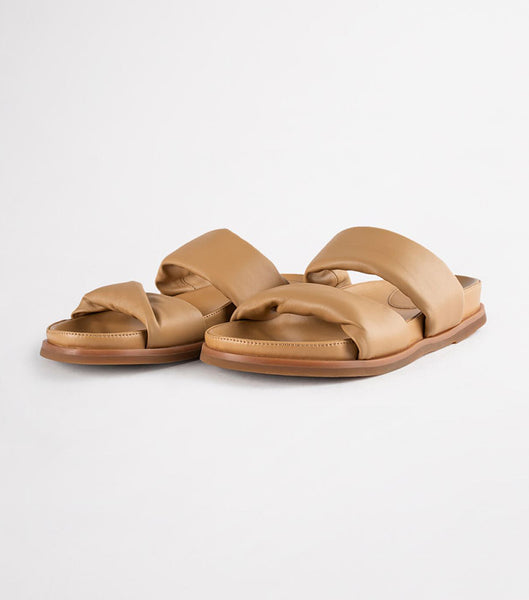 Orange Tony Bianco Henry Honey Nappa 3.5cm Flat Sandals | BZASO10243