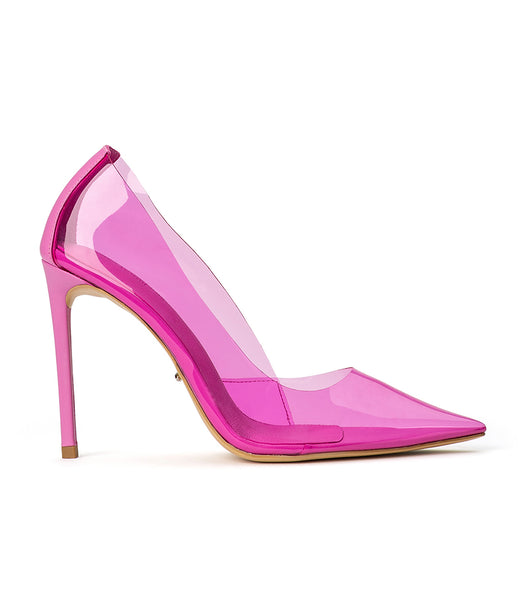 Pink / Pink Tony Bianco Alijah Pink Vinylite/Pink Nappa 10.5cm Bridal Heels | XZAGW75596