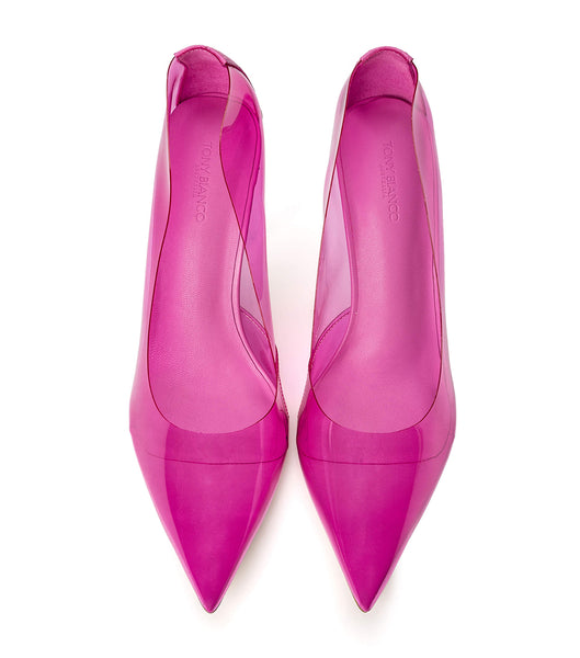 Pink Tony Bianco Alijah Pink Vinylite/Pink Nappa 10.5cm Court Shoes | AZAWC46323