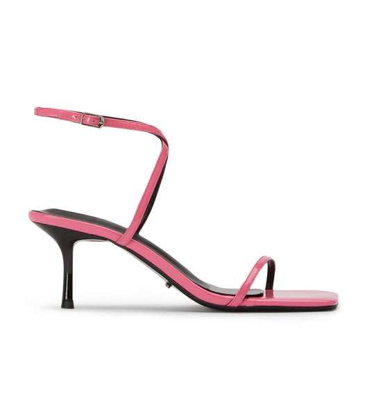 Pink Tony Bianco Axent Flamingo Patent 6.5cm Strappy Heels | BZASO90506