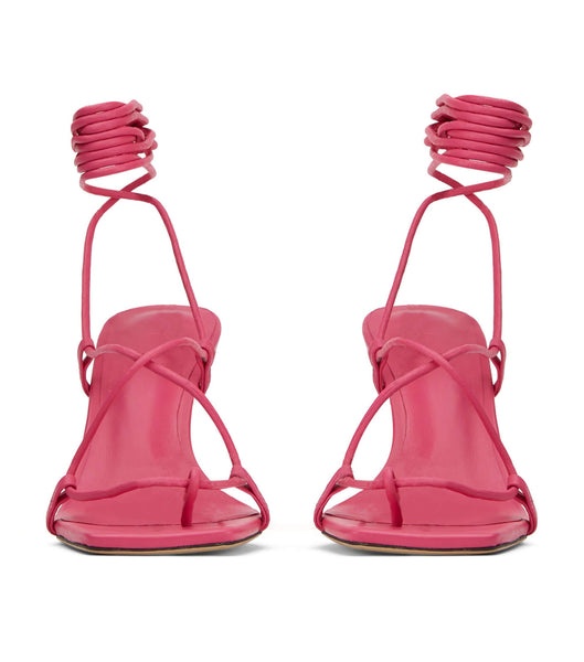 Pink Tony Bianco Clarity Acid Pink 8.5cm Strappy Heels | AZAWC66475