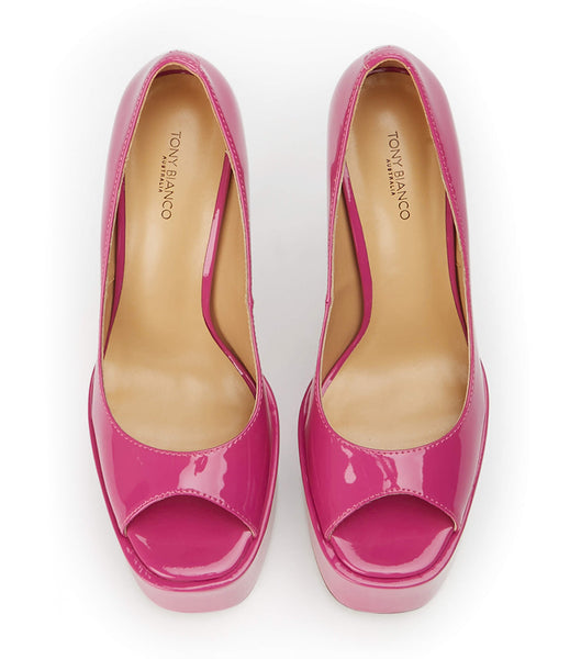 Pink Tony Bianco Jolee Berry Patent 15cm Platform Shoes | ZAJZR23386