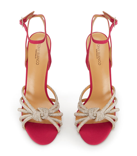 Pink Tony Bianco Kyla Persian Crepe 11cm Event Heels | ZACIF86183