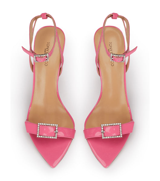 Pink Tony Bianco Mopsy Flamingo Patent 10.5cm Bling Heels | YZAGT59989