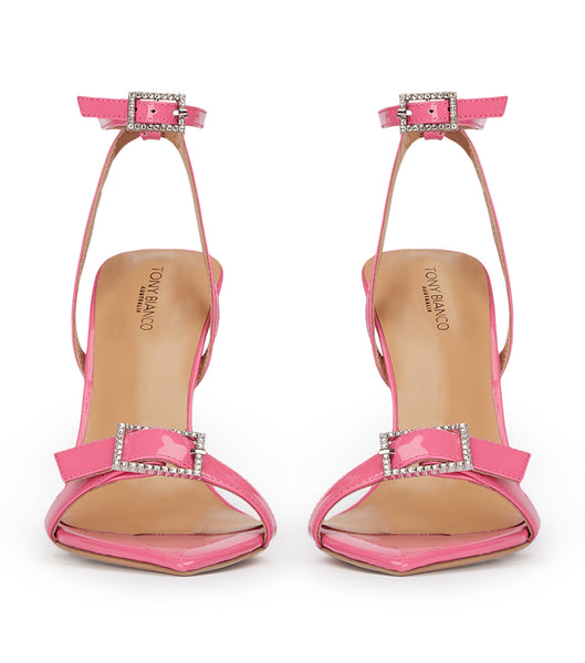 Pink Tony Bianco Mopsy Flamingo Patent 10.5cm Bling Heels | YZAGT59989