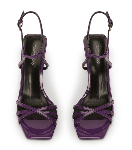 Purple Tony Bianco Nomad Orchid Patent 10.5cm Strappy Heels | SZANY80266