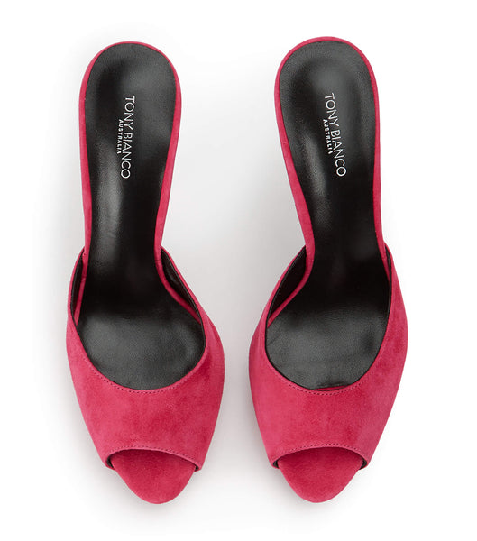 Red Tony Bianco Love Lipstick Suede 12cm Stiletto Heels | QZAWA71959