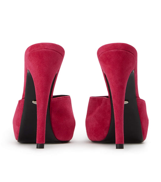 Red Tony Bianco Love Lipstick Suede 12cm Stiletto Heels | QZAWA71959