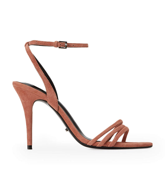 Rose Tony Bianco Rush Rose Suede 9.5cm Strappy Heels | XZABH73491