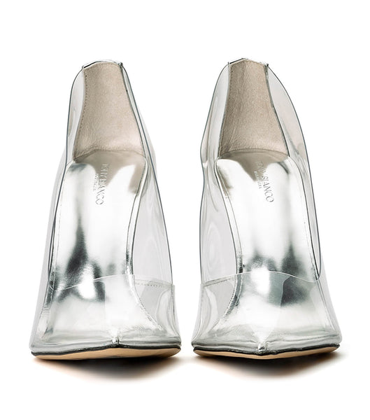 Silver Tony Bianco Alijah Clear Vinylite/Silver 10.5cm Bridal Heels | DZAKV64857