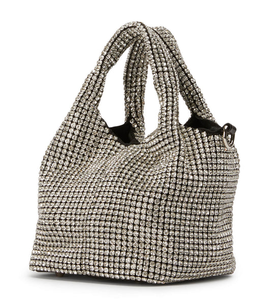 Silver Tony Bianco Angie Clear Crystal Mini Handbags Accessories | ZAEAH19528