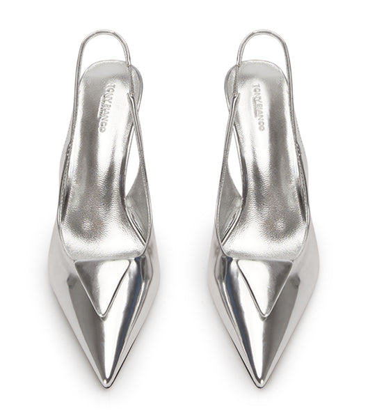 Silver Tony Bianco Bertie Silver Shine 7.5cm Event Heels | AZADF26601