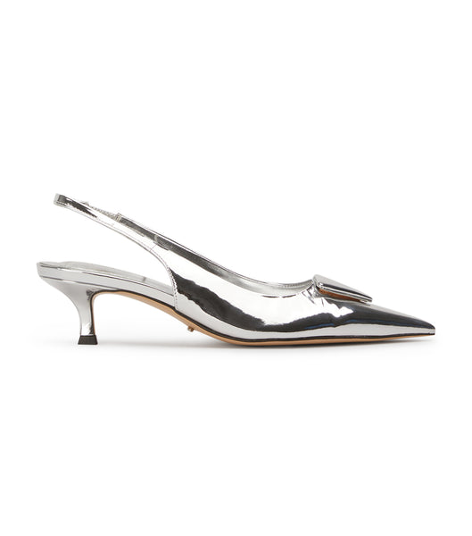 Silver Tony Bianco Kimmy Silver Shine 4.5cm Court Shoes | ZAQAV48312