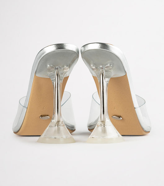 Silver Tony Bianco Serri Clear Vinylite/Silver 10.5cm Bridal Heels | ZAEGJ32908