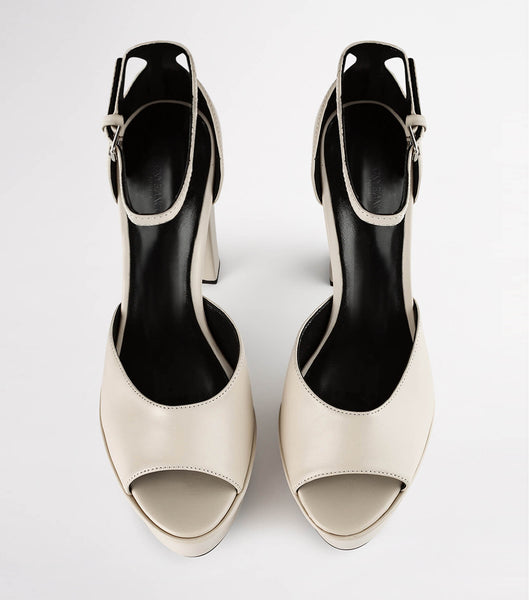 White / Black Tony Bianco Jayze Vanilla Nappa 14cm Platform Shoes | DZAVO24216