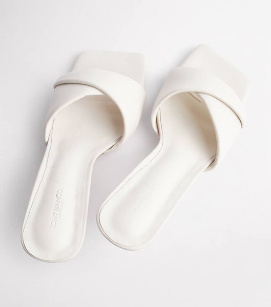 White Tony Bianco Alexa Dove Nappa 6.5cm Low Heels | UZAND96704