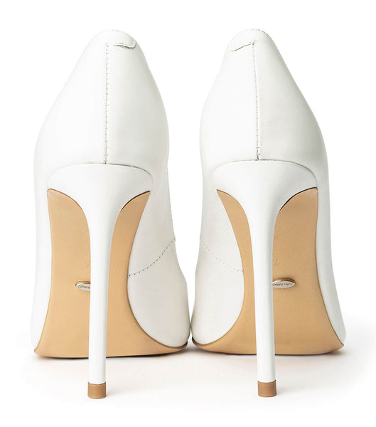 White Tony Bianco Anja Milk Capretto 10.5cm Bridal Heels | MZAHR98106