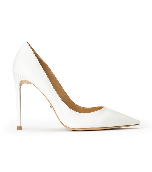 White Tony Bianco Anja Milk Capretto 10.5cm Court Shoes | YZAGT55613