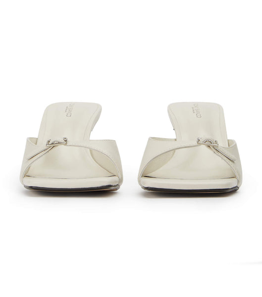 White Tony Bianco Asar Dove Nappa 6.5cm Low Heels | DZAVO38502