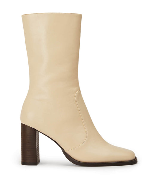 White Tony Bianco Atlanta Ecru Venice 8.5cm Heeled Boots | BZASD89518