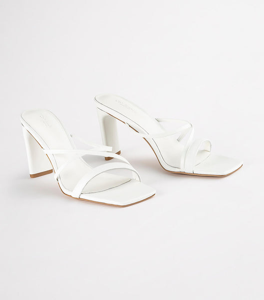 White Tony Bianco Classic White Nappa 8.5cm Bridal Heels | BZASD89836