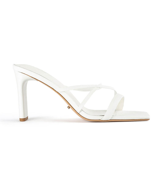 White Tony Bianco Classic White Nappa 8.5cm Bridal Heels | BZASD89836