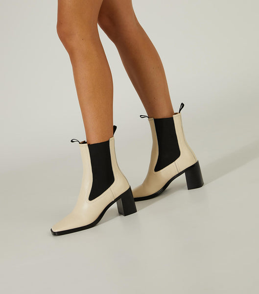 White Tony Bianco Diego Ecru Venice 7.5cm Ankle Boots | ZAXBR19682