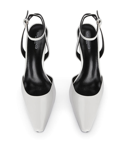 White Tony Bianco Eden White Hi Shine 10.5cm Stiletto Heels | LZASX91315